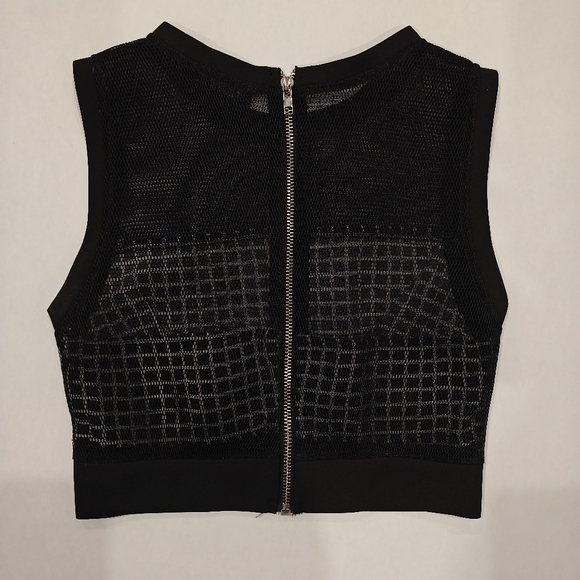 PROJECT REHAB * MESH OVERLAY CROP TOP * SIZE SMALL - Picture 2 of 3